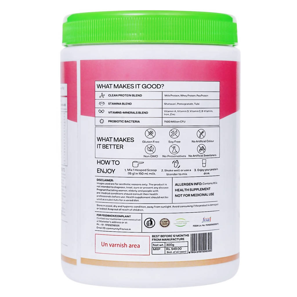 OZiva Daily Protein Activ For Women - 300 gms